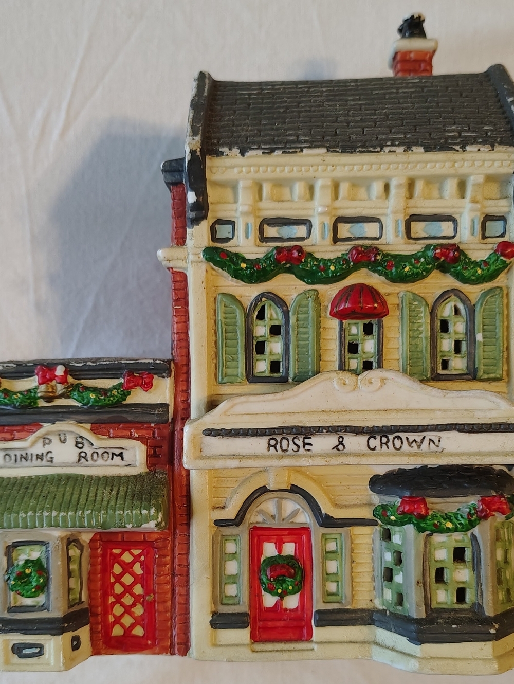 Dickens Keepsake Rose & Crown 1994 O'well Novelty Christmas Building & Pub - Picture 2 of 9